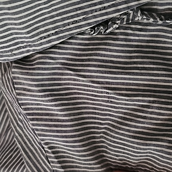 Striped Log Sleeve Shirt Dress - Picture 15 of 16